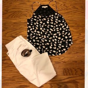 Loft Black Floral Camisole